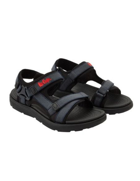 Lee cooper buty męskie sandały na rzepy na lato na plażę lekkie niebieskie czarne