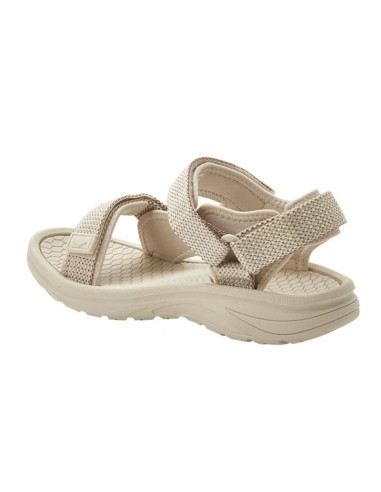 Lee cooper buty damskie sandały na rzepy na lato na plażę lekkie beżowe kremowe