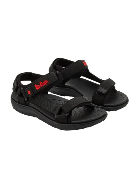 Lee cooper buty damskie sandały na rzepy na lato na plażę lekkie czarne