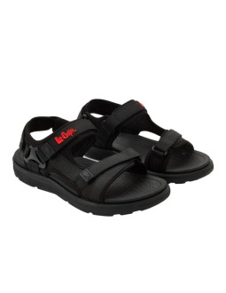 Lee cooper buty męskie sandały na rzepy na lato czarne lekkie