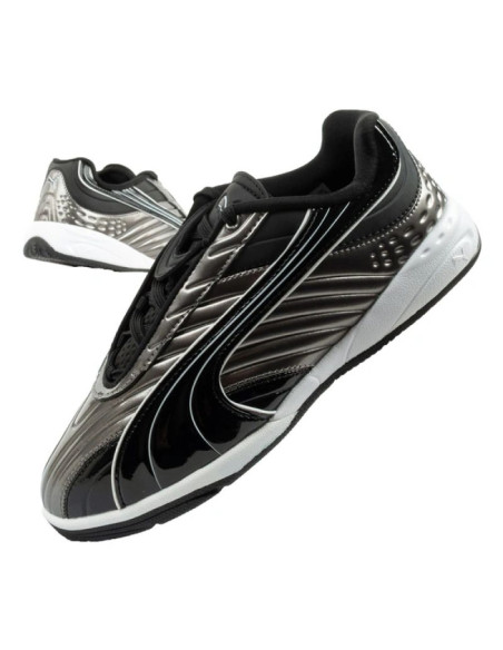 Puma buty sportowe sneakersy dziecięce v-s2 goalgetter modne srebrne