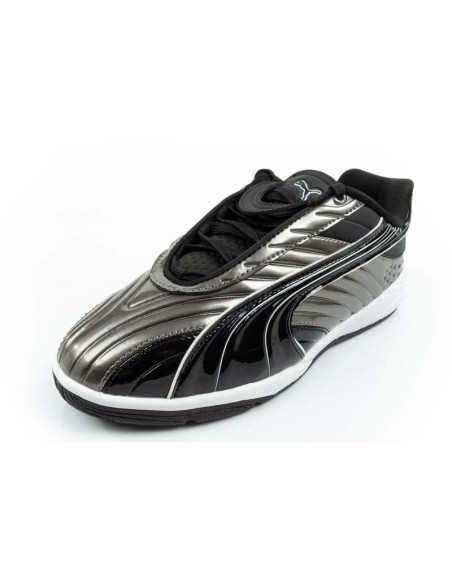 Puma buty sportowe sneakersy dziecięce v-s2 goalgetter modne srebrne