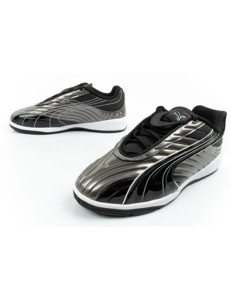 Puma buty sportowe sneakersy dziecięce v-s2 goalgetter modne srebrne