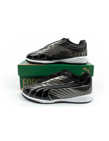 Puma buty sportowe sneakersy dziecięce v-s2 goalgetter modne srebrne