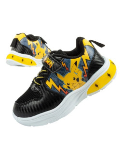 Leomil buty sportowe dziecięce sneakersy pokemon lekkie na rzep led czarne żółte