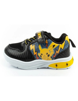 Leomil buty sportowe dziecięce sneakersy pokemon lekkie na rzep led czarne żółte 2
