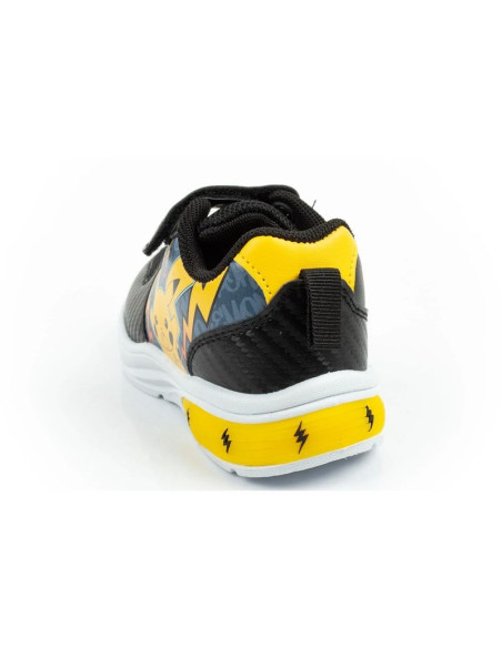 Leomil buty sportowe dziecięce sneakersy pokemon lekkie na rzep led czarne żółte