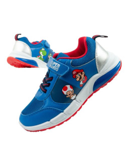 Leomil buty sportowe dziecięce sneakersy super mario na rzep led niebieskie