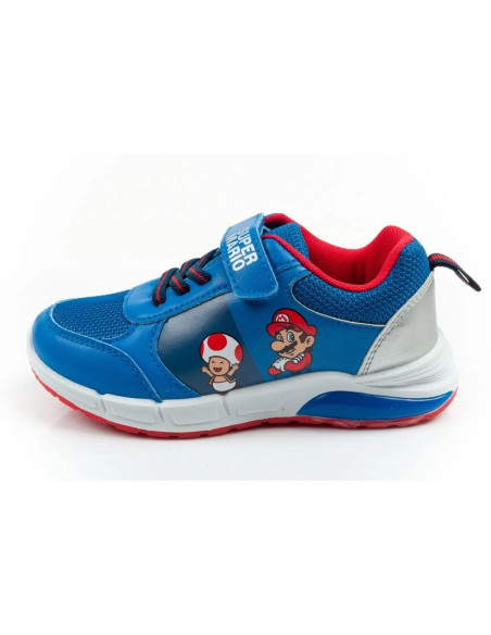 Leomil buty sportowe dziecięce sneakersy super mario na rzep led niebieskie