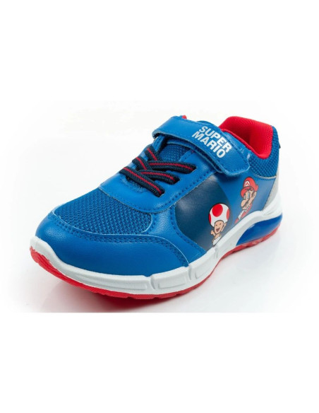 Leomil buty sportowe dziecięce sneakersy super mario na rzep led niebieskie