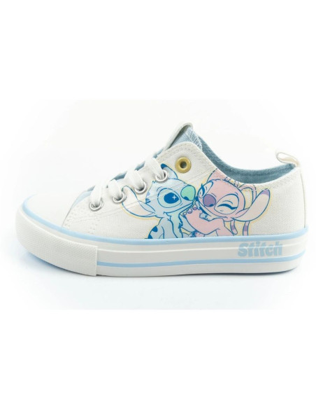 Leomil buty sportowe dziecięce trampki stitch wygodne lekkie białe