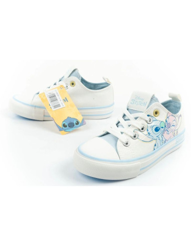 Leomil buty sportowe dziecięce trampki stitch wygodne lekkie białe
