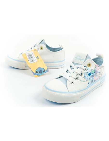 Leomil buty sportowe dziecięce trampki stitch wygodne lekkie białe