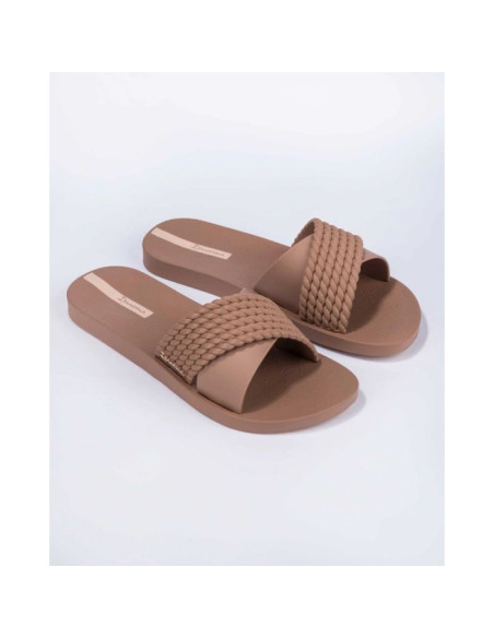 Ipanema buty klapki damskie street ii modne wygodne brązowe laczki