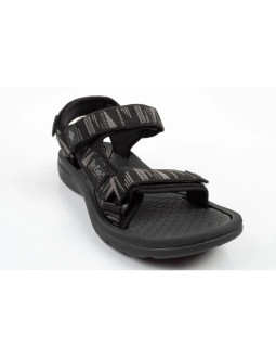 Lee cooper buty męskie sandały na rzepy na lato na plażę lekkie czarne 2
