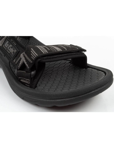 Lee cooper buty męskie sandały na rzepy na lato na plażę lekkie czarne