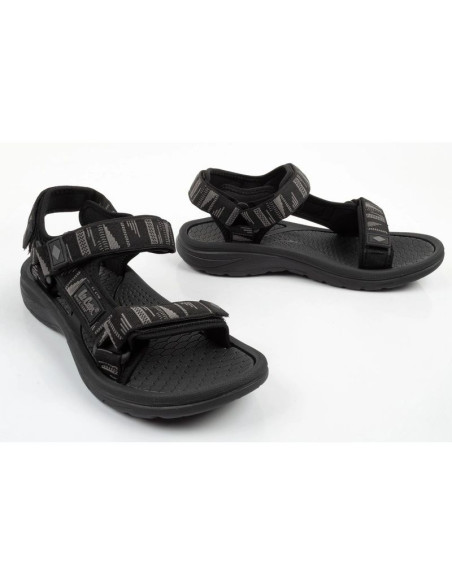 Lee cooper buty męskie sandały na rzepy na lato na plażę lekkie czarne