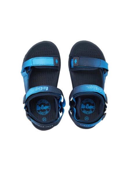 Lee cooper buty dziecięce chłopięce sandały na rzepy na lato na plażę niebieskie