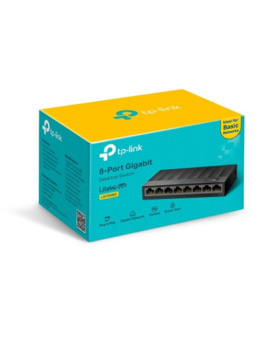 Switch tp-link tl-ls1008g (8x 10/100/1000mbps)