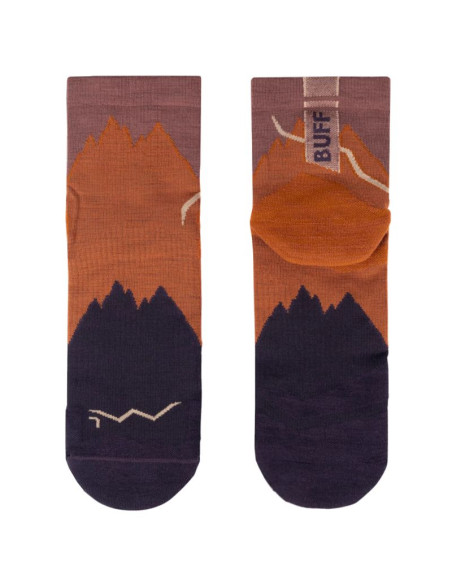 Buff merino lightweight quarter socks 137792221 brązowe 36-38