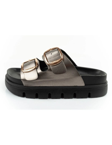 Lee cooper buty laczki damskie klapki srebrne wygodne platforma modne
