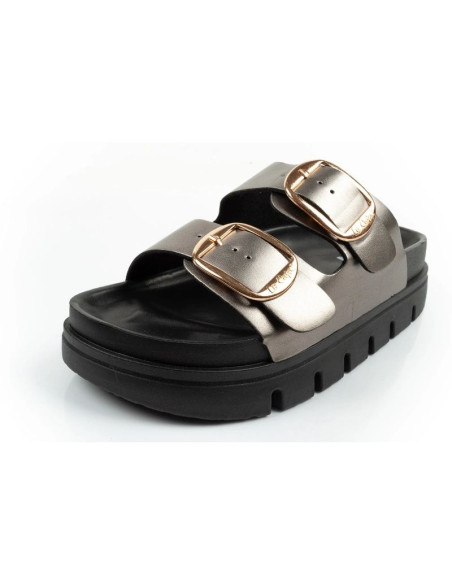 Lee cooper buty laczki damskie klapki srebrne wygodne platforma modne