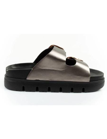 Lee cooper buty laczki damskie klapki srebrne wygodne platforma modne