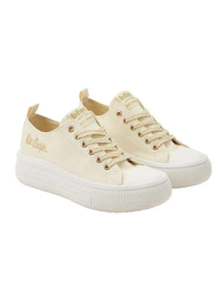 Lee cooper buty damskie sportowe trampki beżowe platforma modne