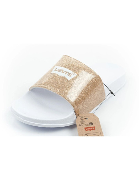 Levi's klapki sportowe damskie laczki wygodne buty brokatowe modne
