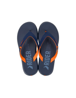 Rider buty klapki sportowe męskie japonki r1 prime wygodne laczki granatowe pomarańczowe 2