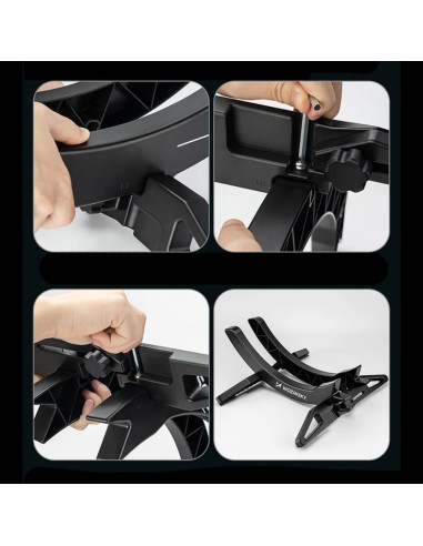 Stojak rowerowy wozinsky wsr-02 serwisowy stabilny na koło roweru - czarny