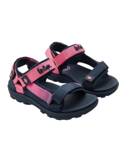 Lee cooper buty dziecięce dziewczęce sandały na rzepy na lato na plażę granatowe różowe