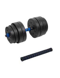 Hantel bitumiczny regulowany z łącznikiem 1x20kg rebel active 2