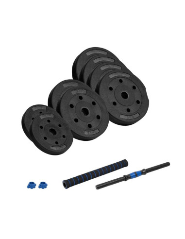 Hantel bitumiczny regulowany z łącznikiem 1x20kg rebel active
