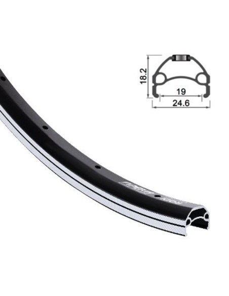 Obręcz viper 28'' 622x19 czarna 36 otw.