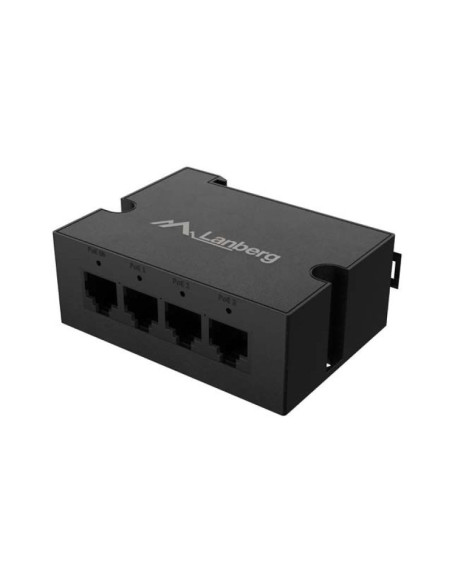 Lanberg switch poe extender 1xin 3xout 100mb fast ethernet din rail 30w