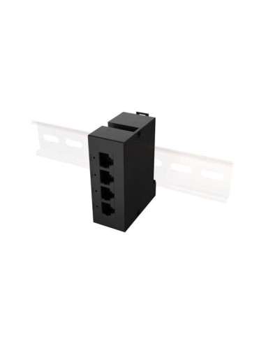 Lanberg switch poe extender 1xin 3xout 100mb fast ethernet din rail 30w
