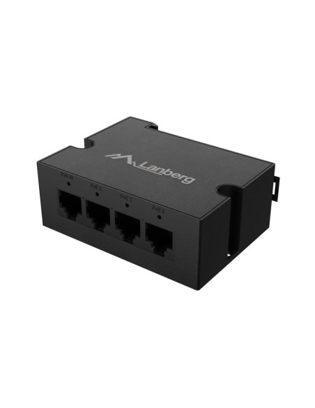Lanberg switch poe extender 1xin 3xout 100mb fast ethernet din rail 30w