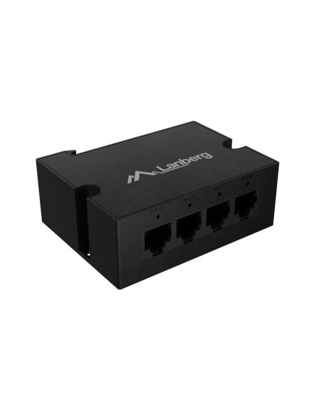 Lanberg switch poe extender 1xin 3xout 100mb fast ethernet din rail 30w