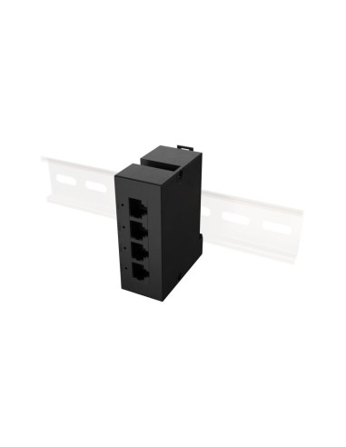Lanberg switch poe extender 1xin 3xout 100mb fast ethernet din rail 30w