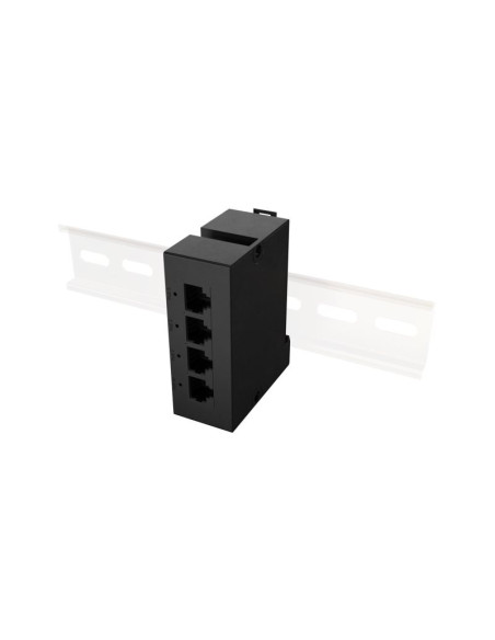 Lanberg switch poe extender 1xin 3xout 100mb fast ethernet din rail 30w