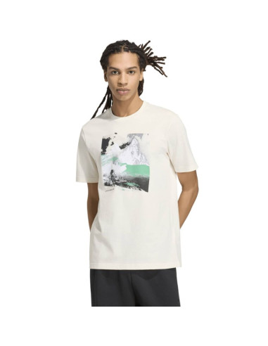 Koszulka męska adidas memories of sport outdoor graphic kremowa kc7095
