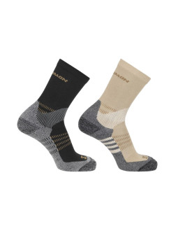 Salomon x ultra access crew 2-pack r+l bleached sand-black lc2256800