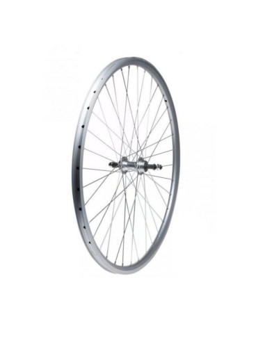 Koło 26'' tył woln. stożek o-srebrna/p-srebrna