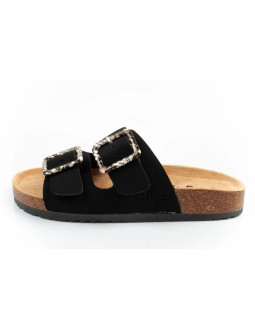 Lee cooper buty laczki damskie klapki wsuwane czarne zamsz wygodne lekkie 2