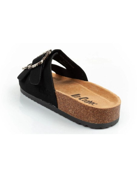 Lee cooper buty laczki damskie klapki wsuwane czarne zamsz wygodne lekkie