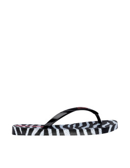 Klapki damskie ipanema animal print czarno-szare 83846-bp655