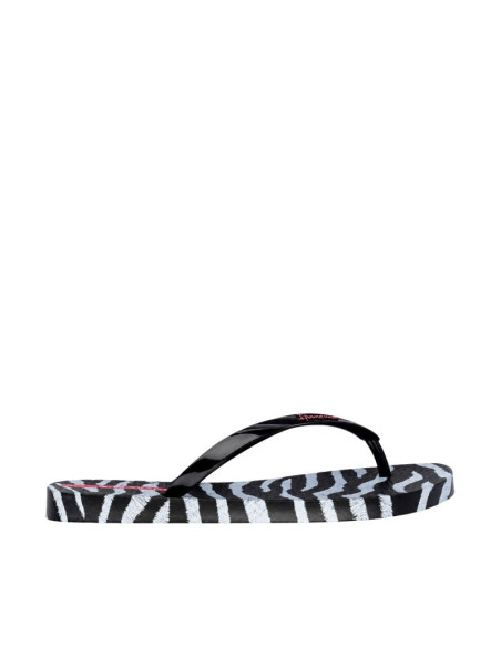 Klapki damskie ipanema animal print czarno-szare 83846-bp655