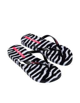 Klapki damskie ipanema animal print czarno-szare 83846-bp655 2