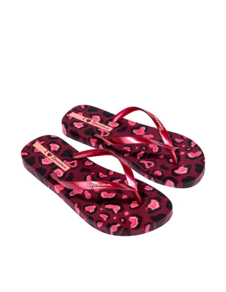 Klapki damskie ipanema animal print różowe 83846-bp657